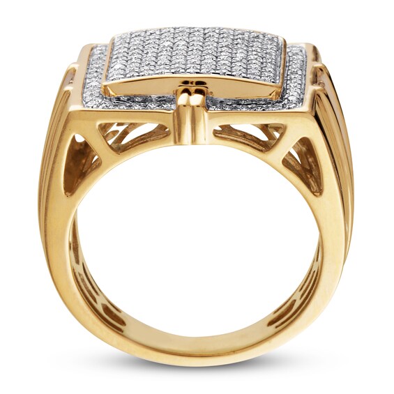 Men's Diamond Wedding Band 1 ct tw 10K Yellow Gold | Mens ...