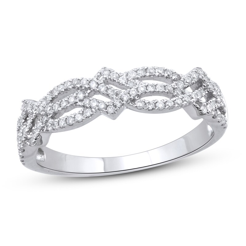 Diamond Ring 1/3 ct tw Round-cut 10K White Gold