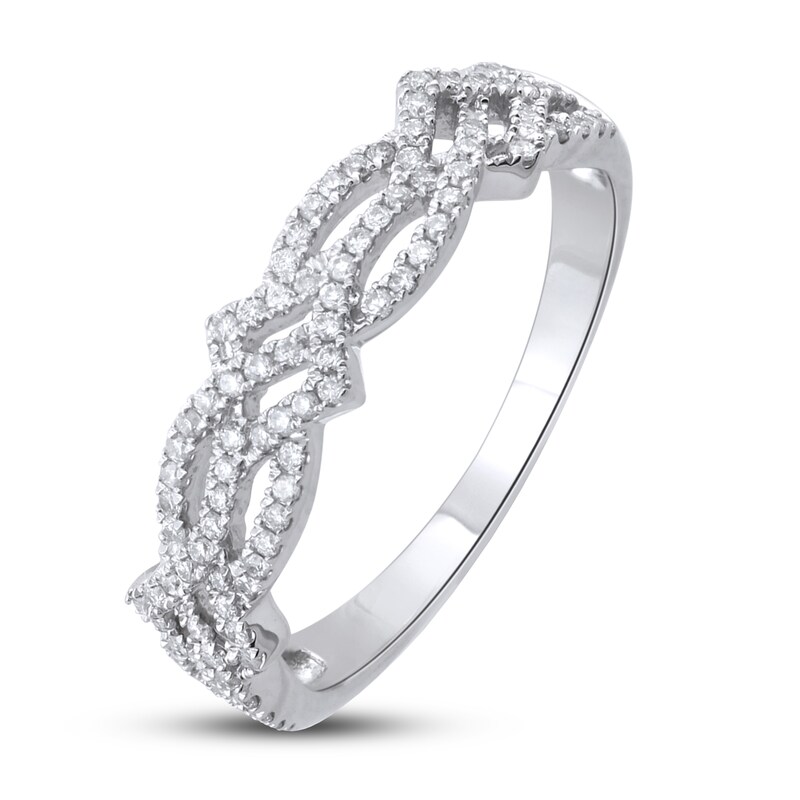 Diamond Ring 1/3 ct tw Round-cut 10K White Gold