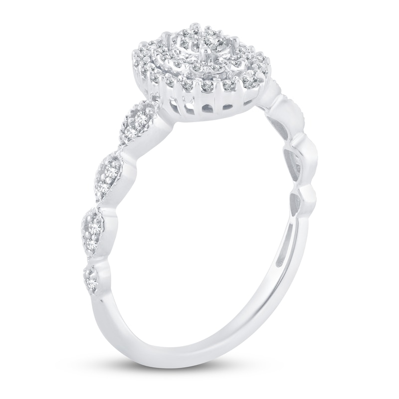 Diamond Fashion Ring 1/4 ct tw 10K White Gold