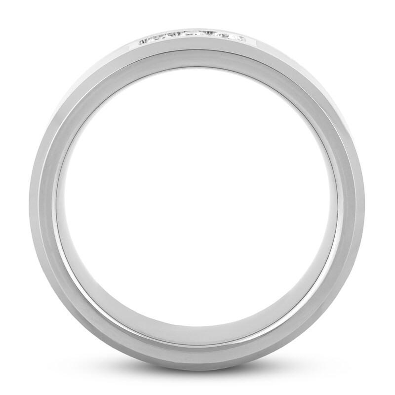 Diamond Wedding Band 1/6 ct tw Black Tungsten
