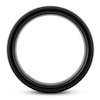 8mm Natural Sapphire Wedding Band Black Tungsten Carbide