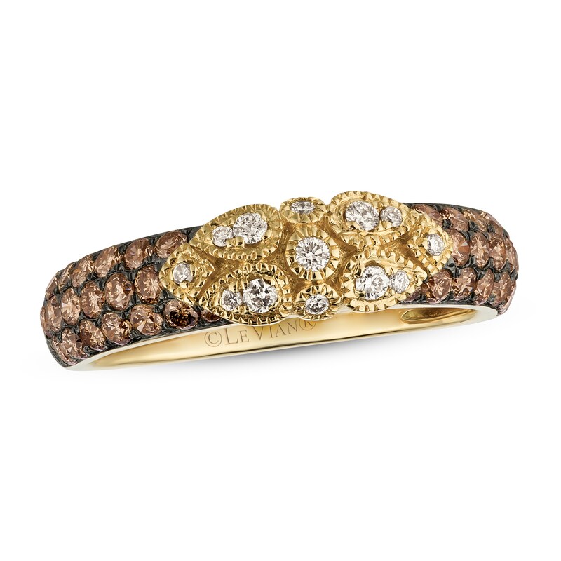 Le VIan Diamond Ring 3/4 ct tw 14K Honey Gold