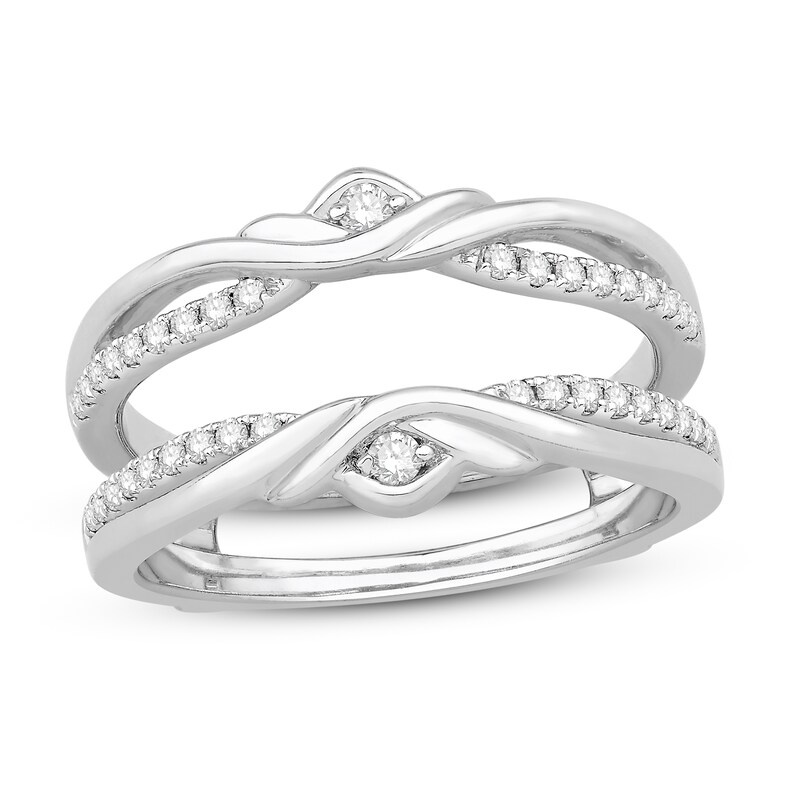 Round-cut Diamond Enhancer Ring 1/4 ct tw 14K White Gold