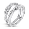 Round-cut Diamond Enhancer Ring 1/4 ct tw 14K White Gold