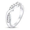 Diamond Contour Band 1/5 ct tw Round-cut 10K White Gold