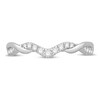 Diamond Contour Band 1/5 ct tw Round-cut 10K White Gold