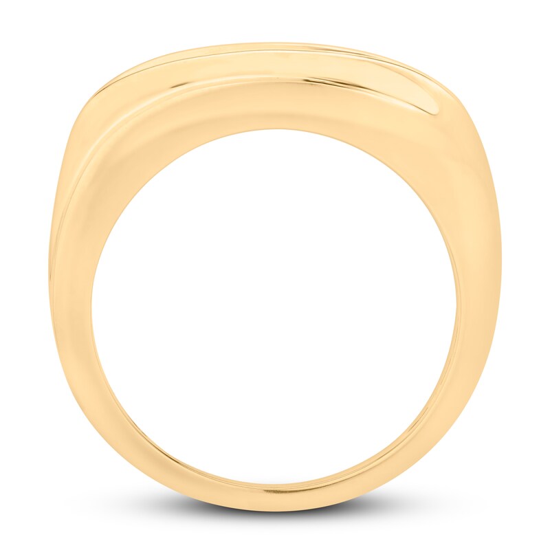 Men's Diamond Wedding Band 1-1/2 ct tw Round-cut 10K Yellow Gold