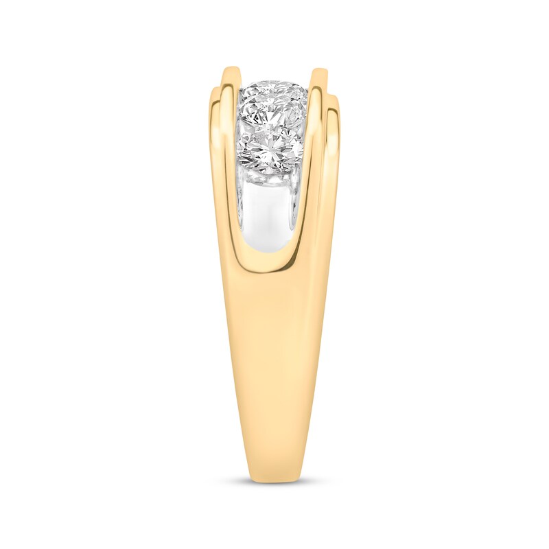 Men's Diamond Wedding Band 2 ct tw Round-cut 10K Yellow Gold