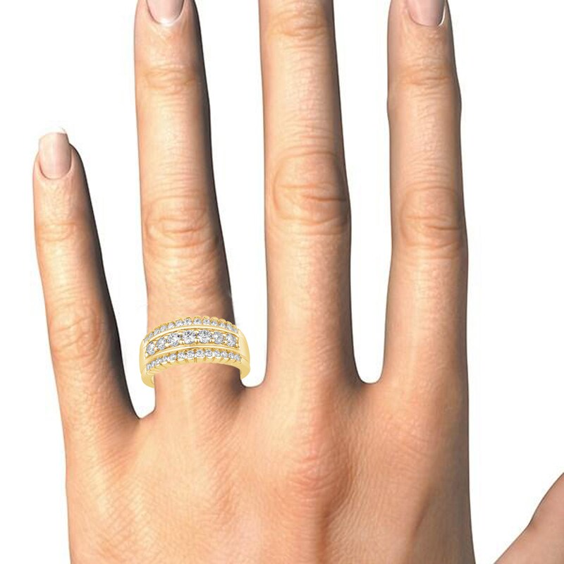 Diamond Fashion Ring 1 ct tw Round-cut 10K Yellow Gold