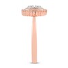 Diamond Fashion Rings 1/4 ct tw Round & Baguette 10K Rose Gold