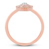 Diamond Fashion Rings 1/4 ct tw Round & Baguette 10K Rose Gold