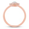 Diamond Fashion Rings 1/4 ct tw Round & Baguette 10K Rose Gold