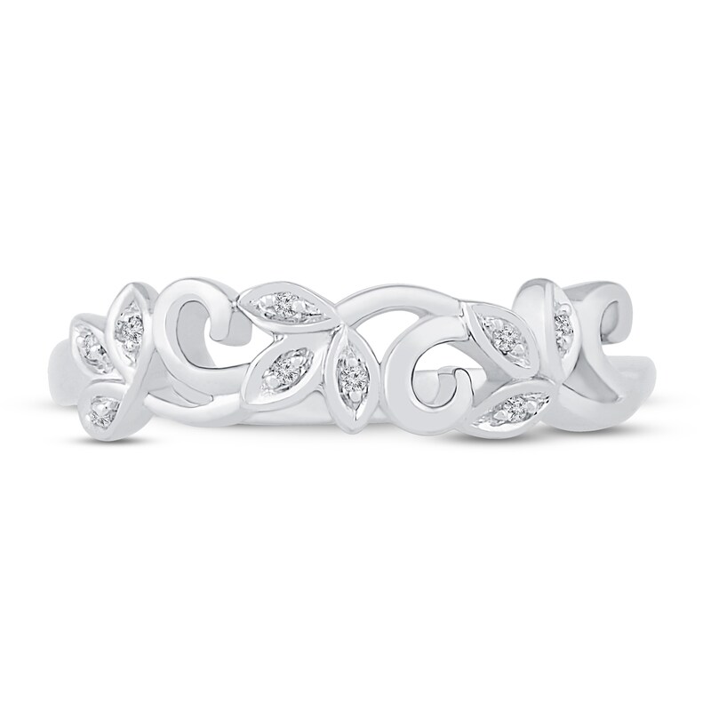 Diamond Accent Stacking Ring Sterling Silver