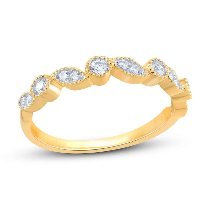 Diamond Stacking Ring 1/5 ct tw 10K Yellow Gold | Kay Outlet