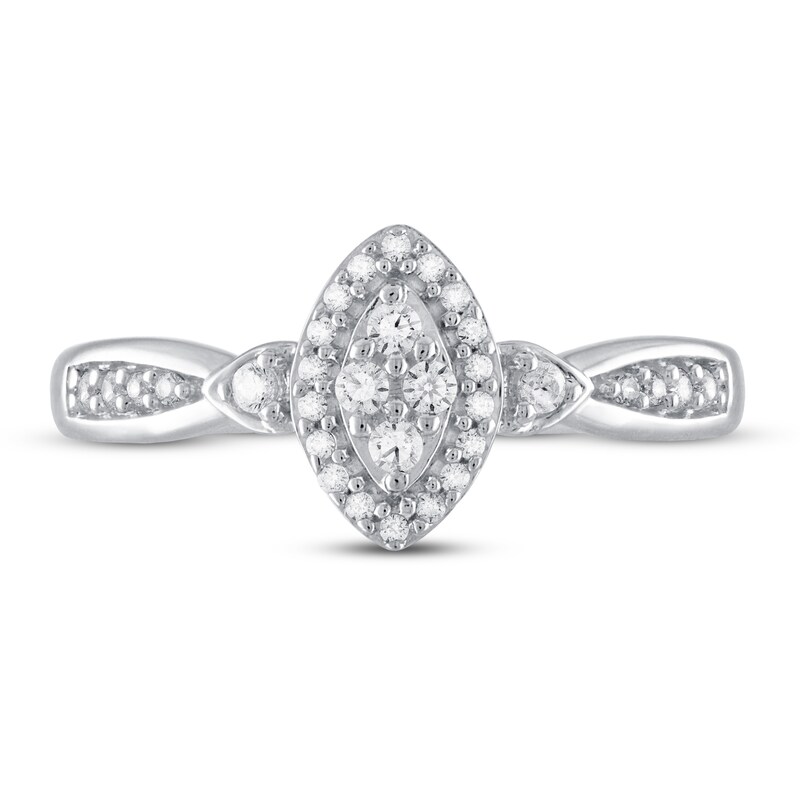 Main Image 1 of Diamond Promise Ring 1/5 ct tw Round-cut Sterling Silver