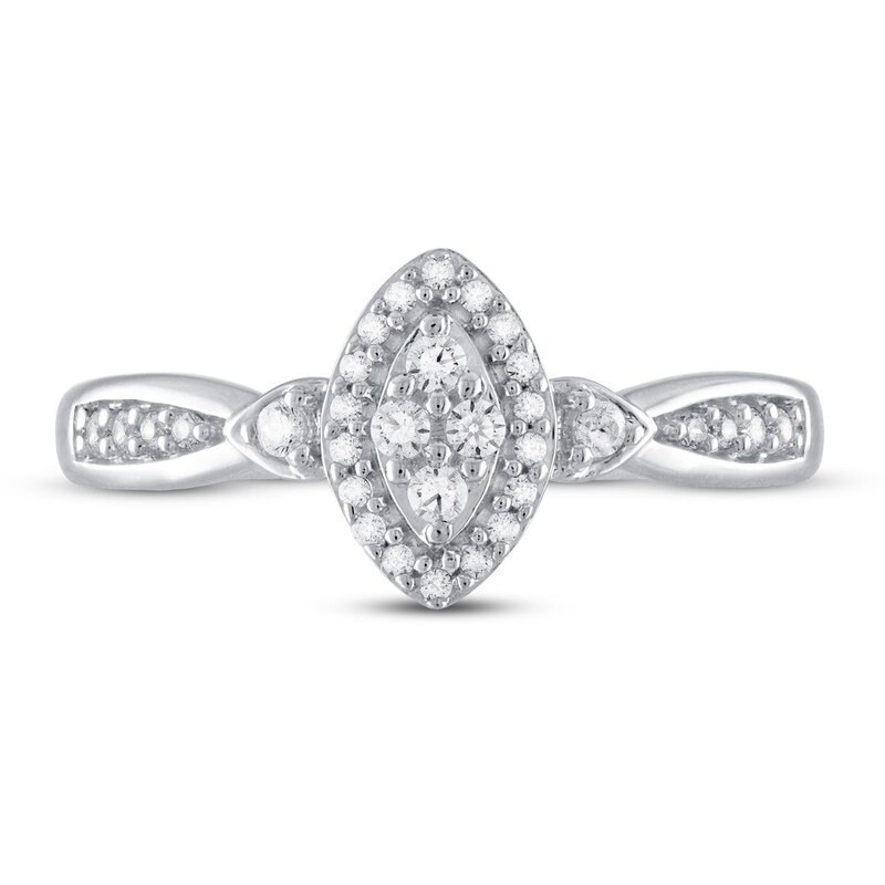 Diamond Promise Ring 1/5 ct tw Round-cut Sterling Silver