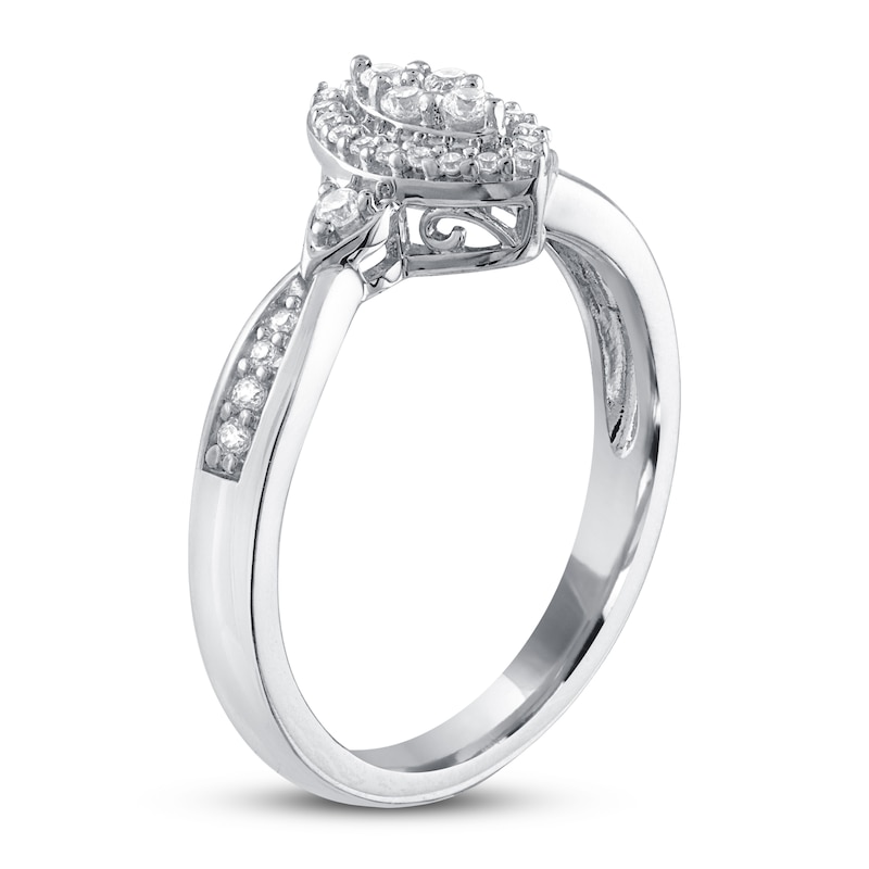 Main Image 2 of Diamond Promise Ring 1/5 ct tw Round-cut Sterling Silver