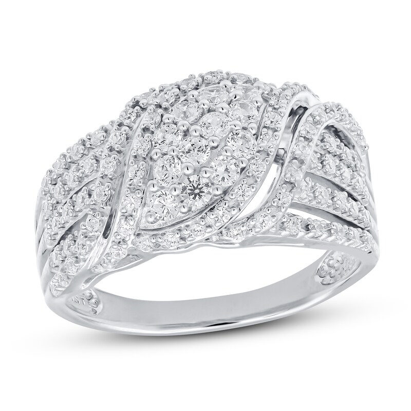 Diamond Fashion Ring 3/4 ct tw Round-cut 10K White Gold