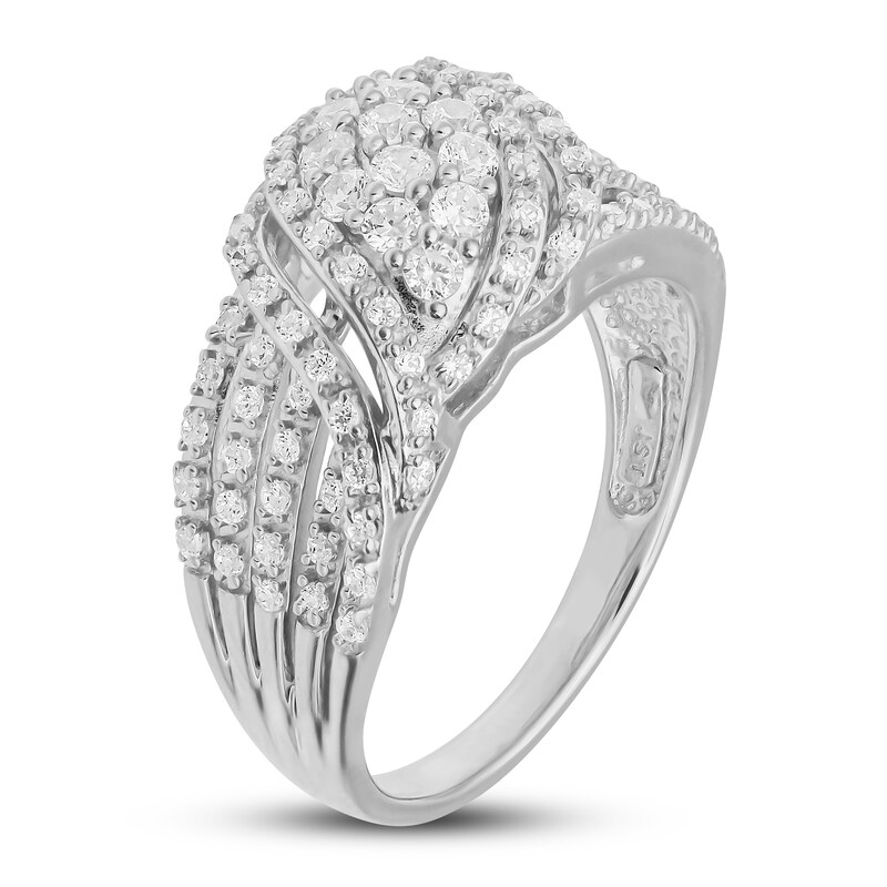Diamond Fashion Ring 3/4 ct tw Round-cut 10K White Gold