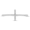 Thumbnail Image 2 of Diamond Cross Stacking Ring 1/8 ct tw Round-cut Sterling Silver