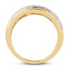 Diamond Fashion Rings 1-1/2 ct tw Round & Baguette 14K Yellow Gold