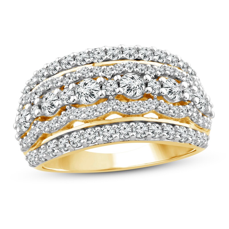 Diamond Fashion Rings 1-1/2 ct tw Round-cut 10K Yellow Gold