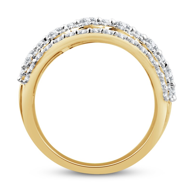 Diamond Fashion Rings 1-1/2 ct tw Round-cut 10K Yellow Gold
