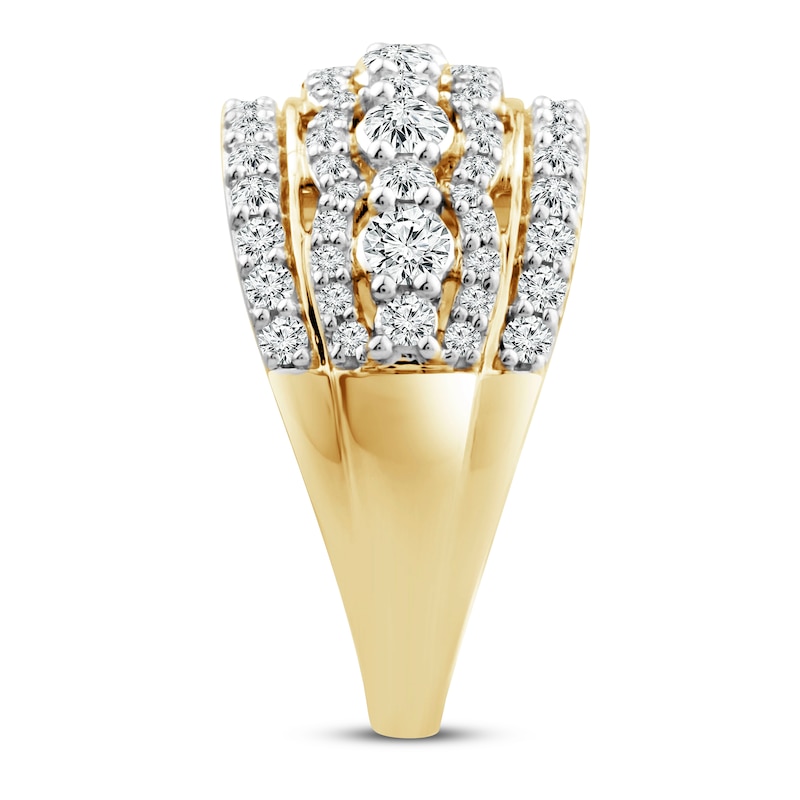 Diamond Fashion Rings 1-1/2 ct tw Round-cut 10K Yellow Gold
