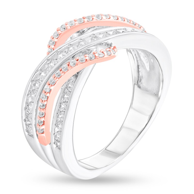 Diamond Fashion Rings 1/2 ct tw Round-cut 10K Two-Tone Gold