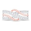 Diamond Fashion Rings 1/2 ct tw Round-cut 10K Two-Tone Gold