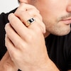 Thumbnail Image 4 of Men's Black Onyx & Diamond Ring 1/10 ct tw 10K Yellow Gold