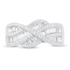 Thumbnail Image 2 of Diamond Fashion Ring 3/4 ct tw Round & Baguette 10K White Gold