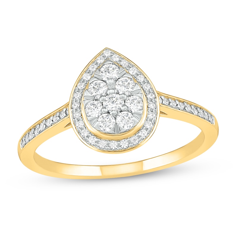 Diamond Fashion Ring 1/3 ct tw Round-cut 10K Yellow Gold
