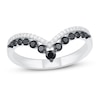 Thumbnail Image 0 of Black & White Diamond Ring 1/3 ct tw Round-cut Sterling Silver