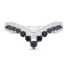 Thumbnail Image 2 of Black & White Diamond Ring 1/3 ct tw Round-cut Sterling Silver
