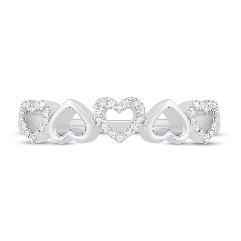Main Image 2 of Diamond Heart Ring 1/20 ct tw Sterling Silver