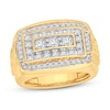 Men's Diamond Fashion Ring 1-1/2 ct tw 10K Yellow Gold