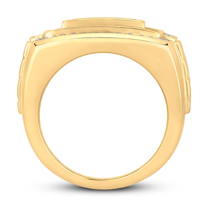 Men's Diamond Fashion Ring 1-1/2 ct tw 10K Yellow Gold