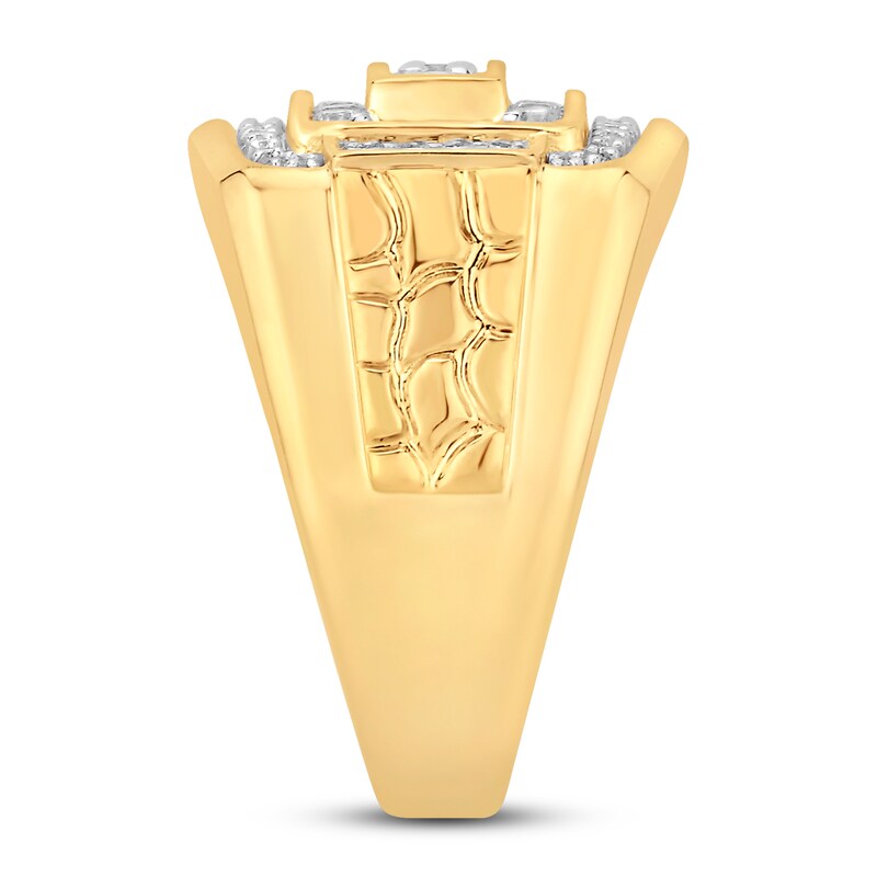 Men's Diamond Fashion Ring 1-1/2 ct tw 10K Yellow Gold
