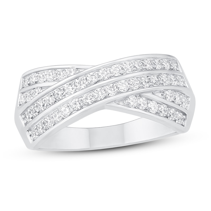 Diamond Ring 1/2 ct tw Round-cut Sterling Silver