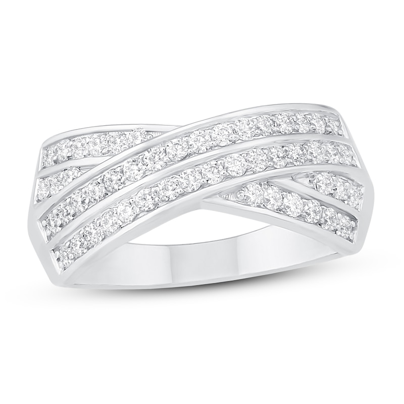 Main Image 1 of Diamond Ring 1/2 ct tw Round-cut Sterling Silver