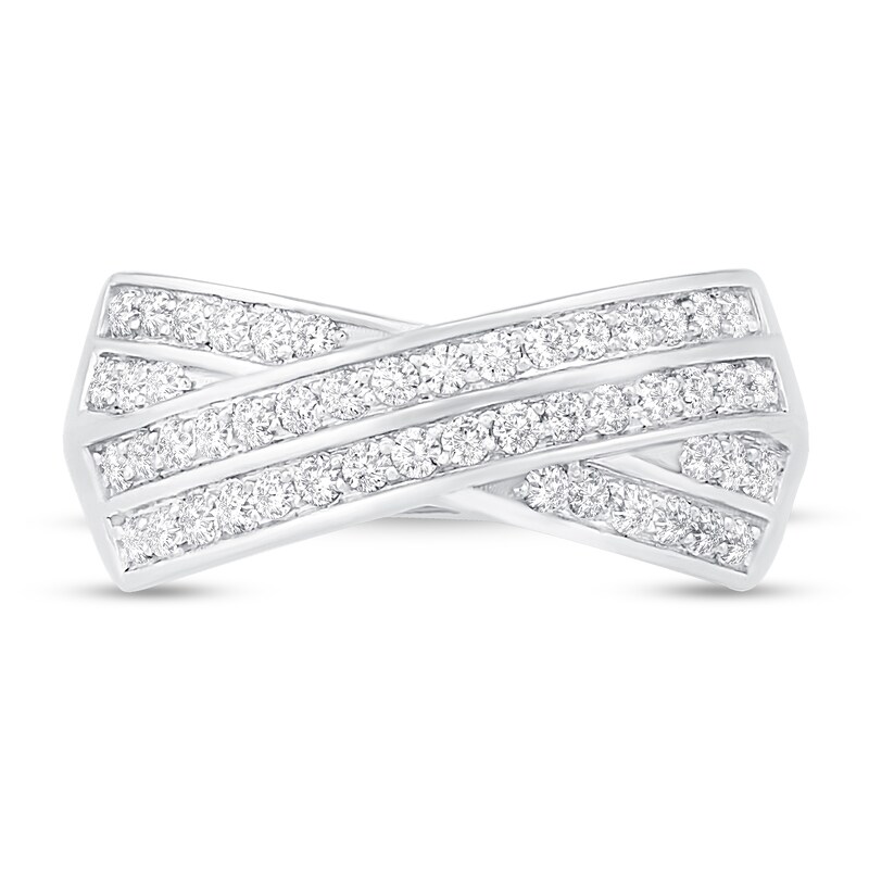 Main Image 2 of Diamond Ring 1/2 ct tw Round-cut Sterling Silver