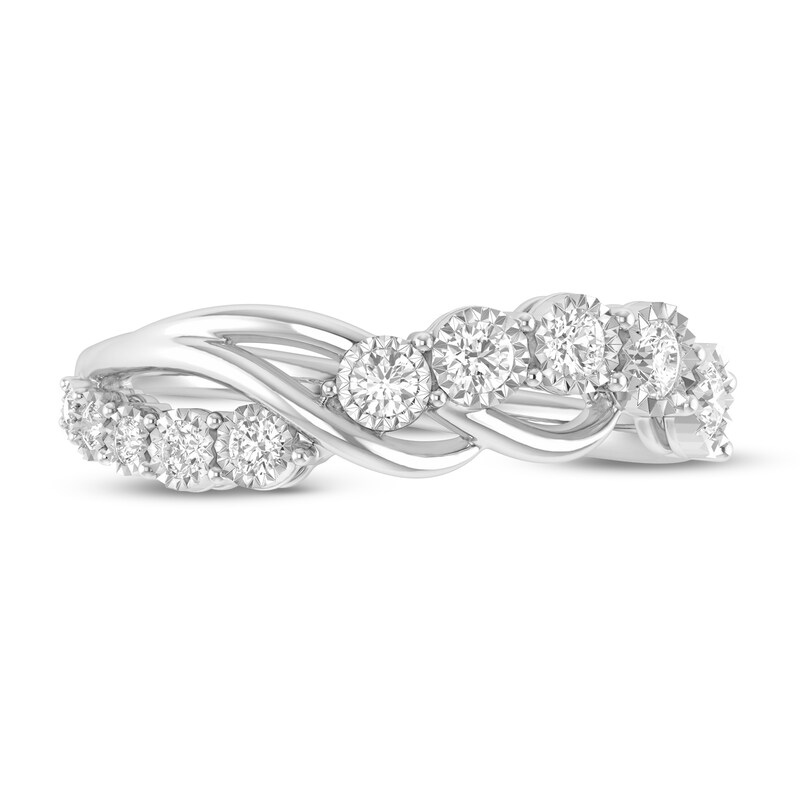 Diamond Fashion Ring 1/4 ct tw Round-cut Sterling Silver