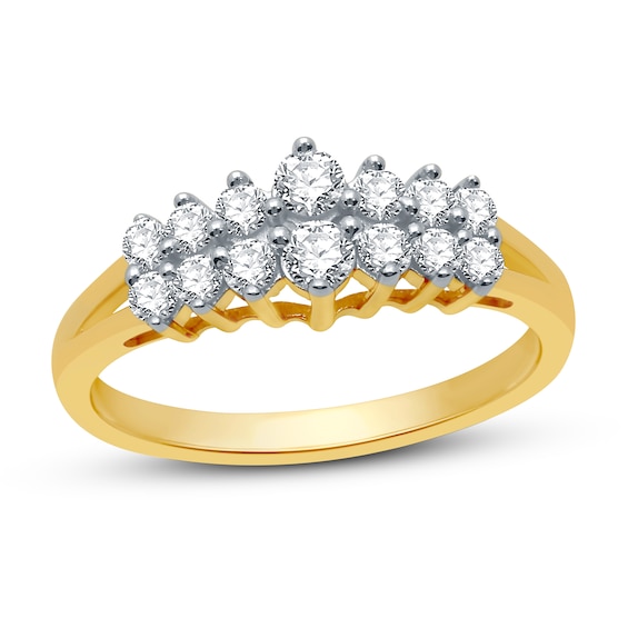 Diamond Fashion Ring 1/2 ct tw Round-cut 10K Yellow Gold