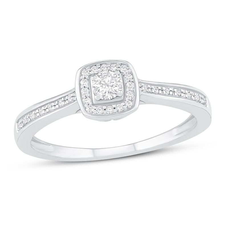 Diamond Promise Ring 1/5 ct tw 10K White Gold