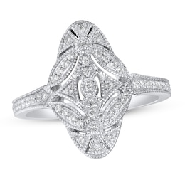 Diamond Ring 1/4 ct tw Round-cut Sterling Silver