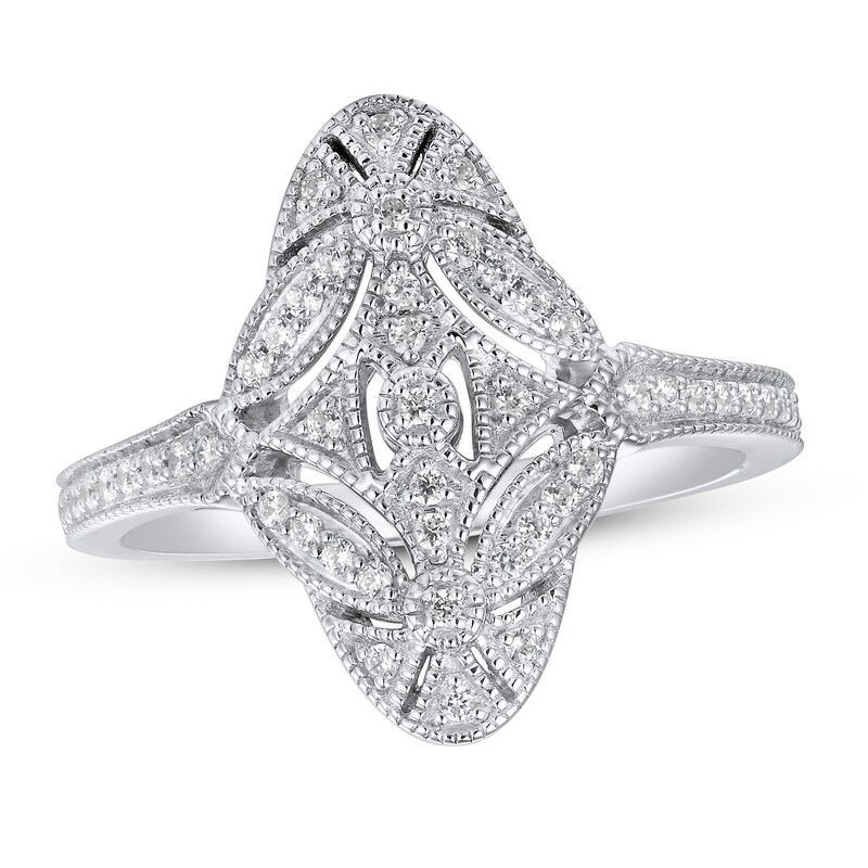 Main Image 1 of Diamond Ring 1/4 ct tw Round-cut Sterling Silver