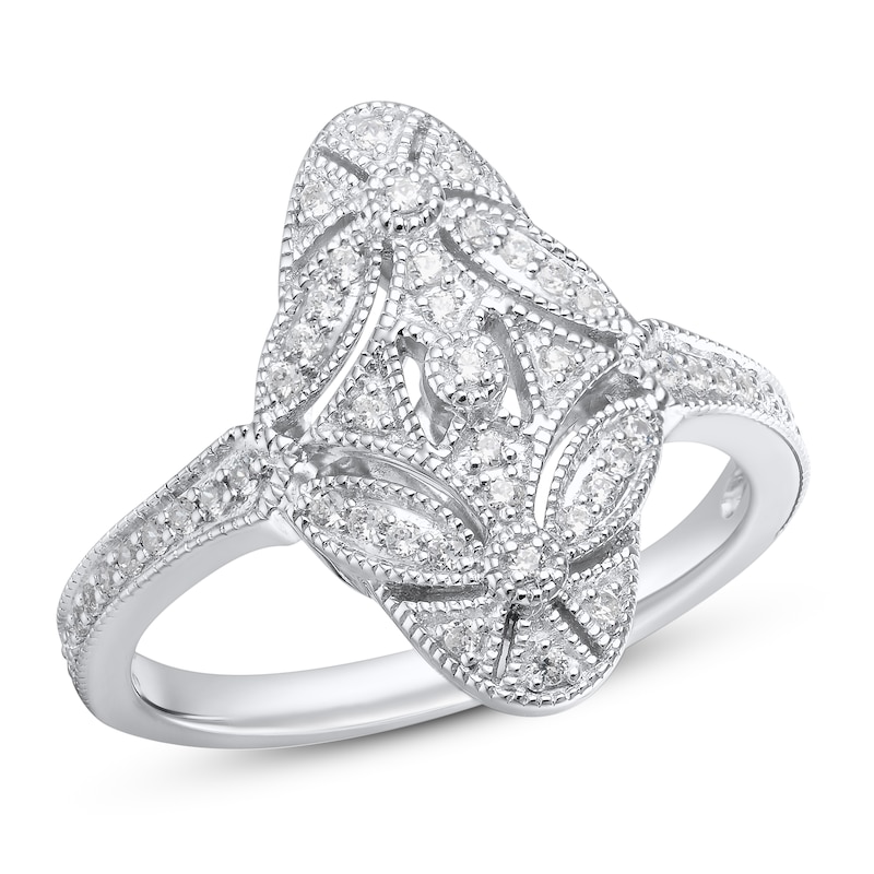 Main Image 4 of Diamond Ring 1/4 ct tw Round-cut Sterling Silver