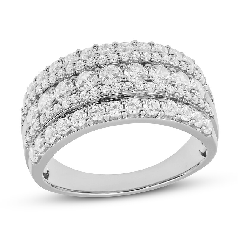 Diamond Ring 1-1/2 ct tw Round-cut 10K White Gold